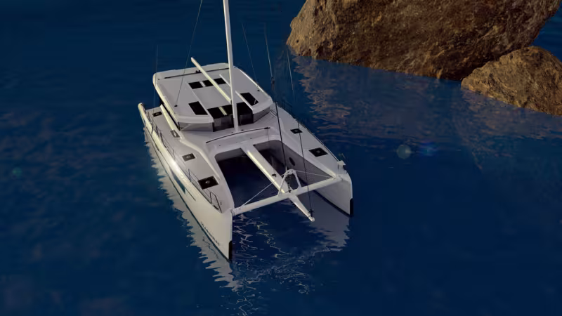 The bimini is extended by 3’7” (110 cm) on the New Windelo 50 shown here (20”/50 cm for the New 54).