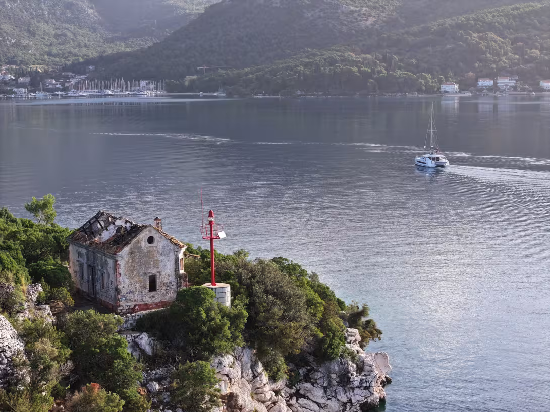 Slano Bay offers excellent shelter as well as convenient provisioning close to the marina.